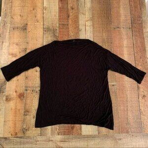 Betsey Johnson oversized 3/4 sleeve shirt in black - L